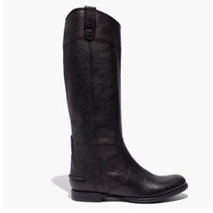 Madewell Black Leather Knee-High Boots